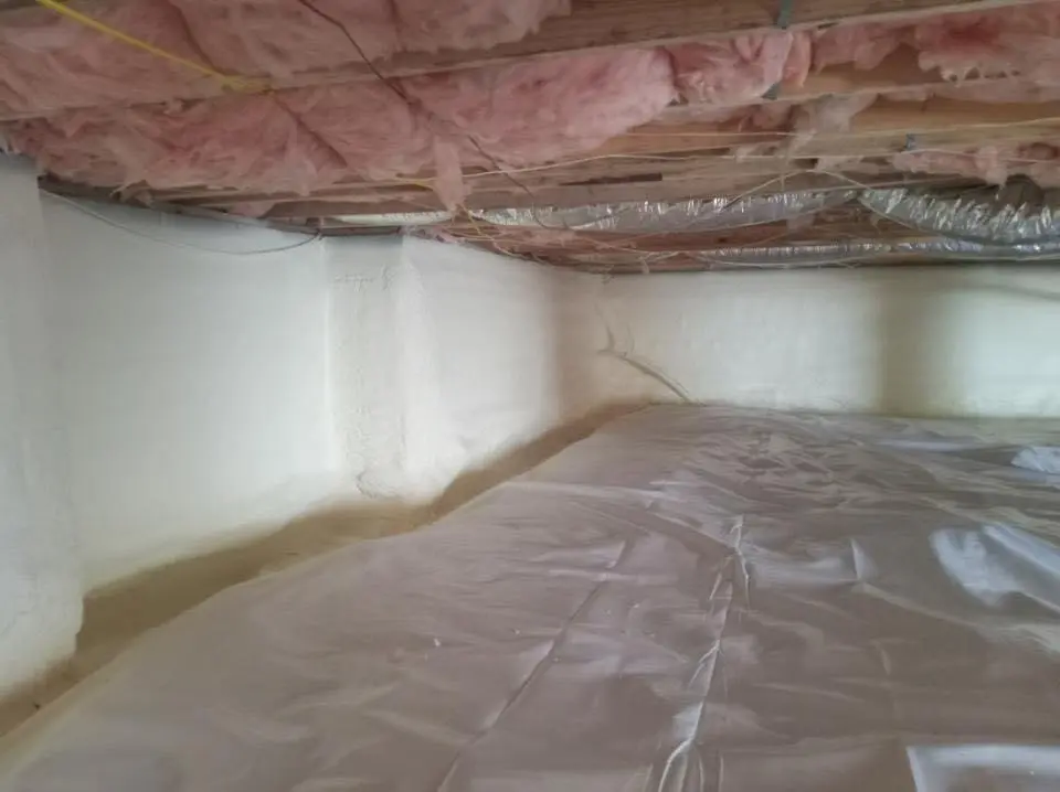 Crawl space encapsulation with closed-cell spray foam for Attic Insulation in Leesville